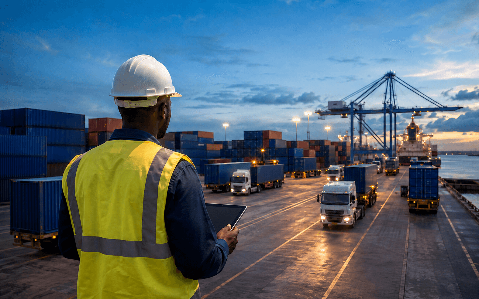 Cargo operations at a modern container terminal